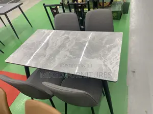 Marble Dining Sets With 4 Leather Chairs