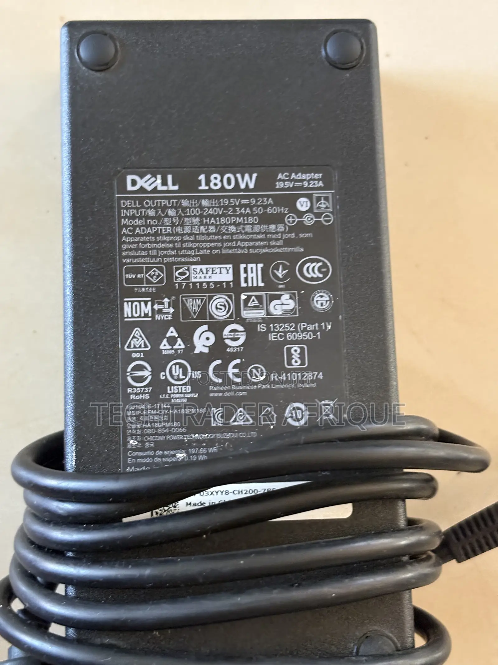 Dell 180W Laptop Charger