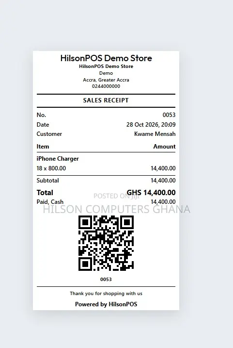 HilsonPOS — Point of Sale & Inventory Software for Shops