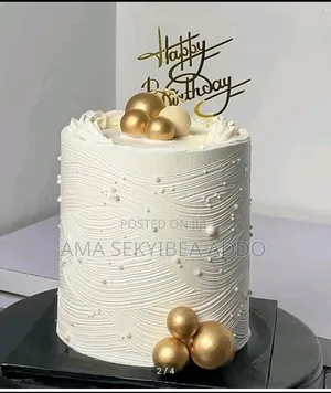 White and Gold Cake
