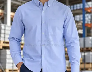 Premium Men's Light Blue Oxford Button-Down Shirt – Smart