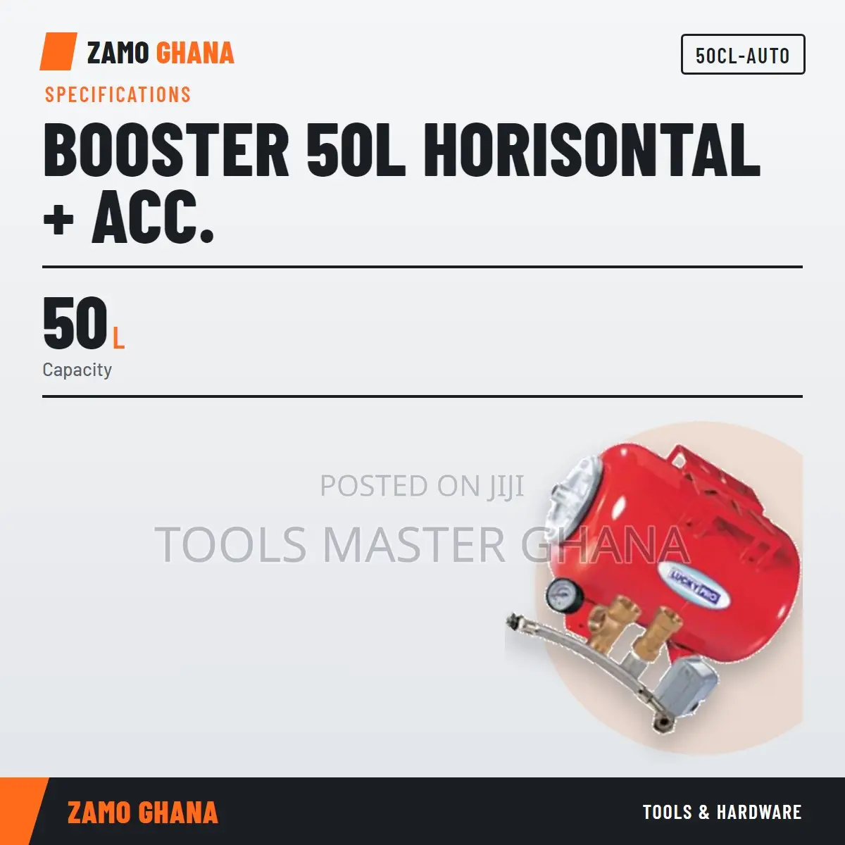 Booster 50L Horisontal + Acc. - 50cl-Auto