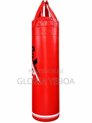 Red Hanging Punching Bag
