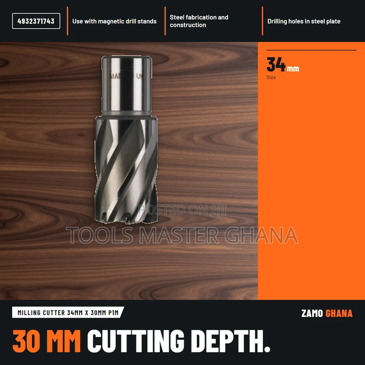 Milling Cutter 34Mm X 30Mm P1M -
