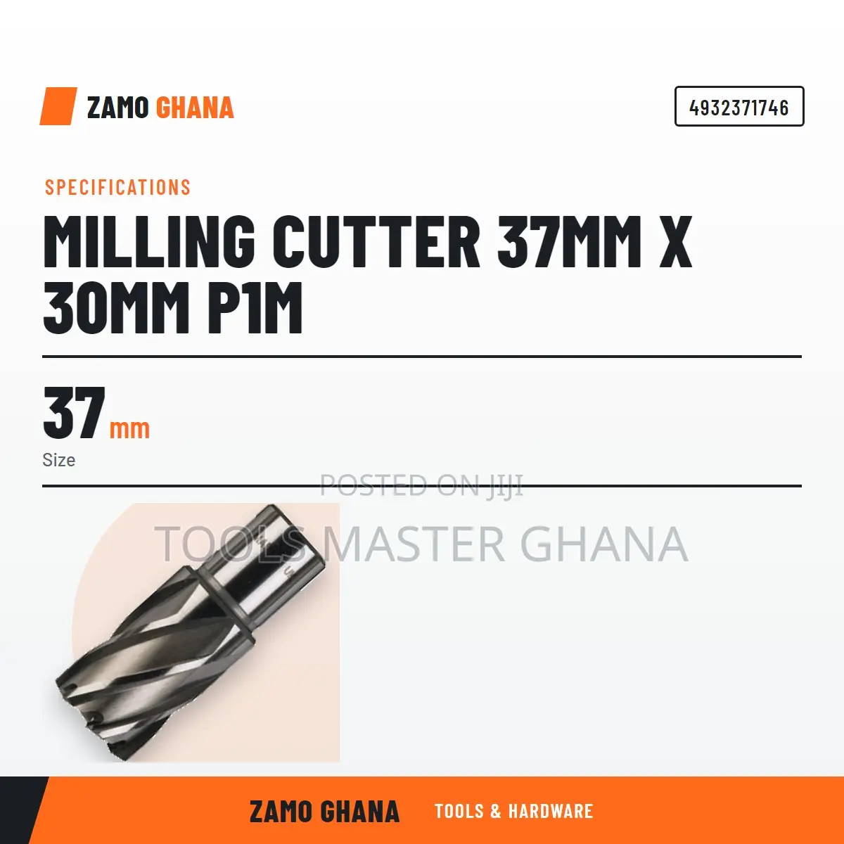 Milling Cutter 37Mm X 30Mm P1M -