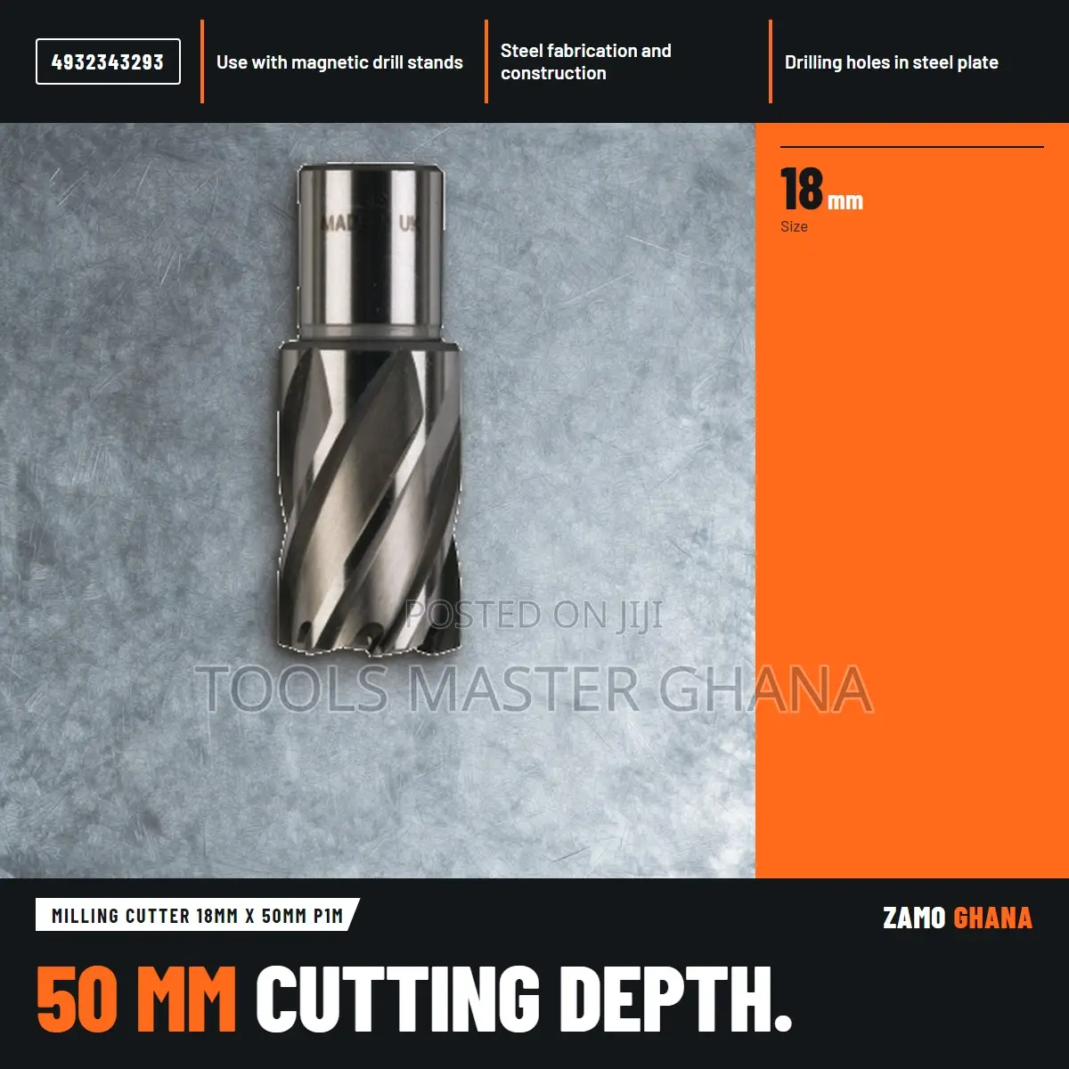 Milling Cutter 18Mm X 50Mm P1M -