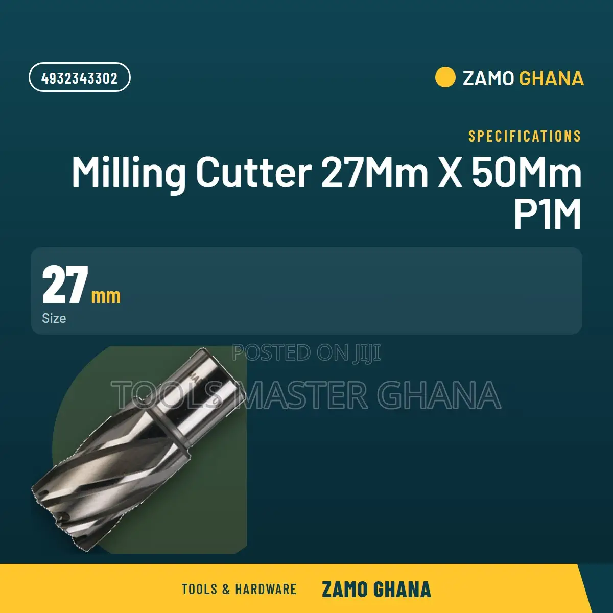 Milling Cutter 27Mm X 50Mm P1M -