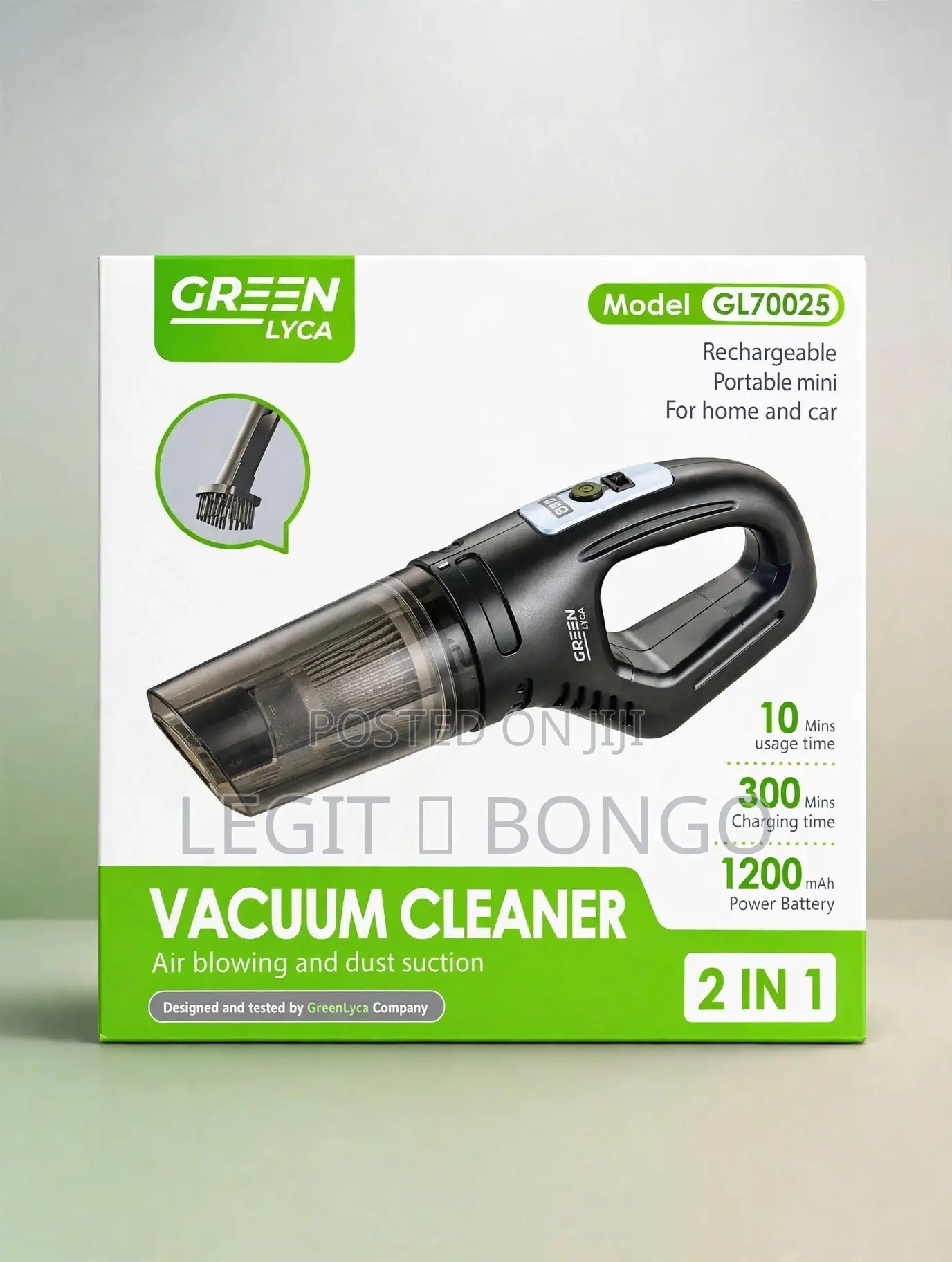 Green Lyca 2-in-1 Mini Vacuum Cleaner - Gl70025 