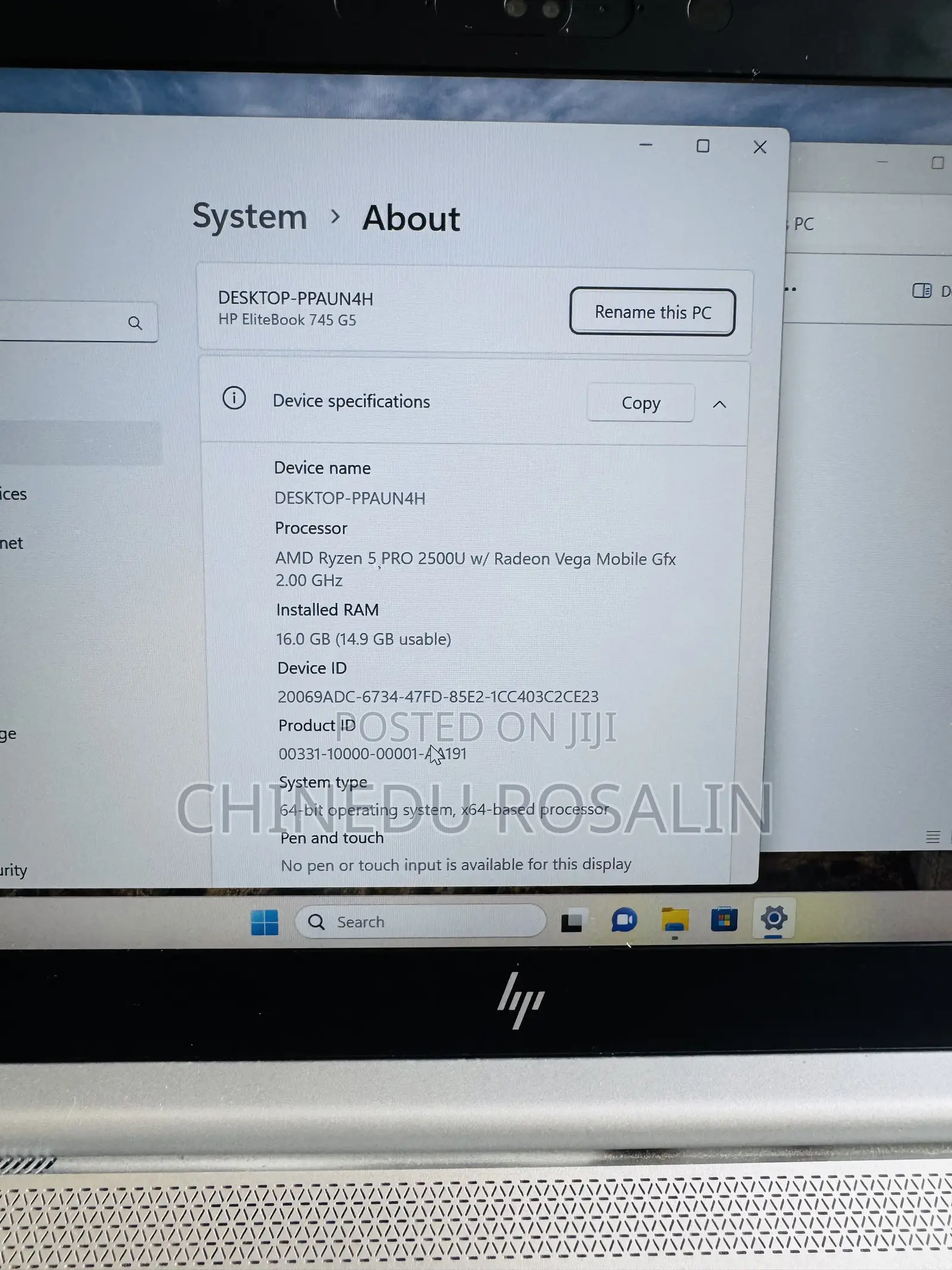 Laptop HP EliteBook 745 G5 16GB AMD Ryzen 5 SSD 256GB
