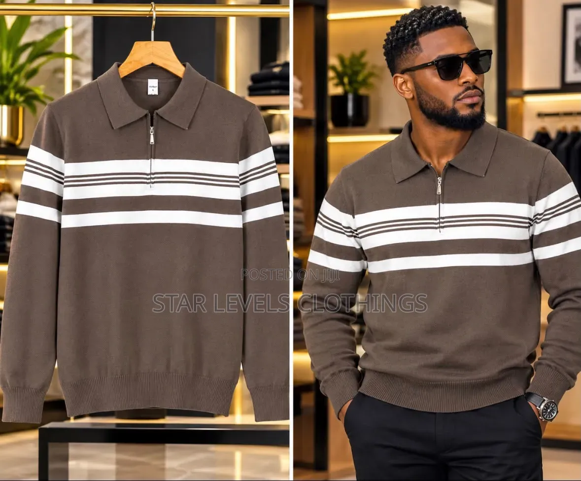 Quality Quarter Zip Knitted Sweat Shirts in All Sizes and Colours