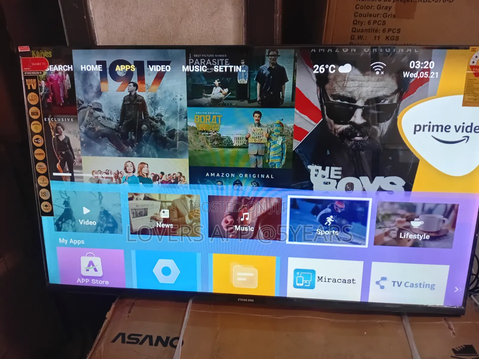 Nikai 43-Inch Smart TV – Full HD Frameless Design