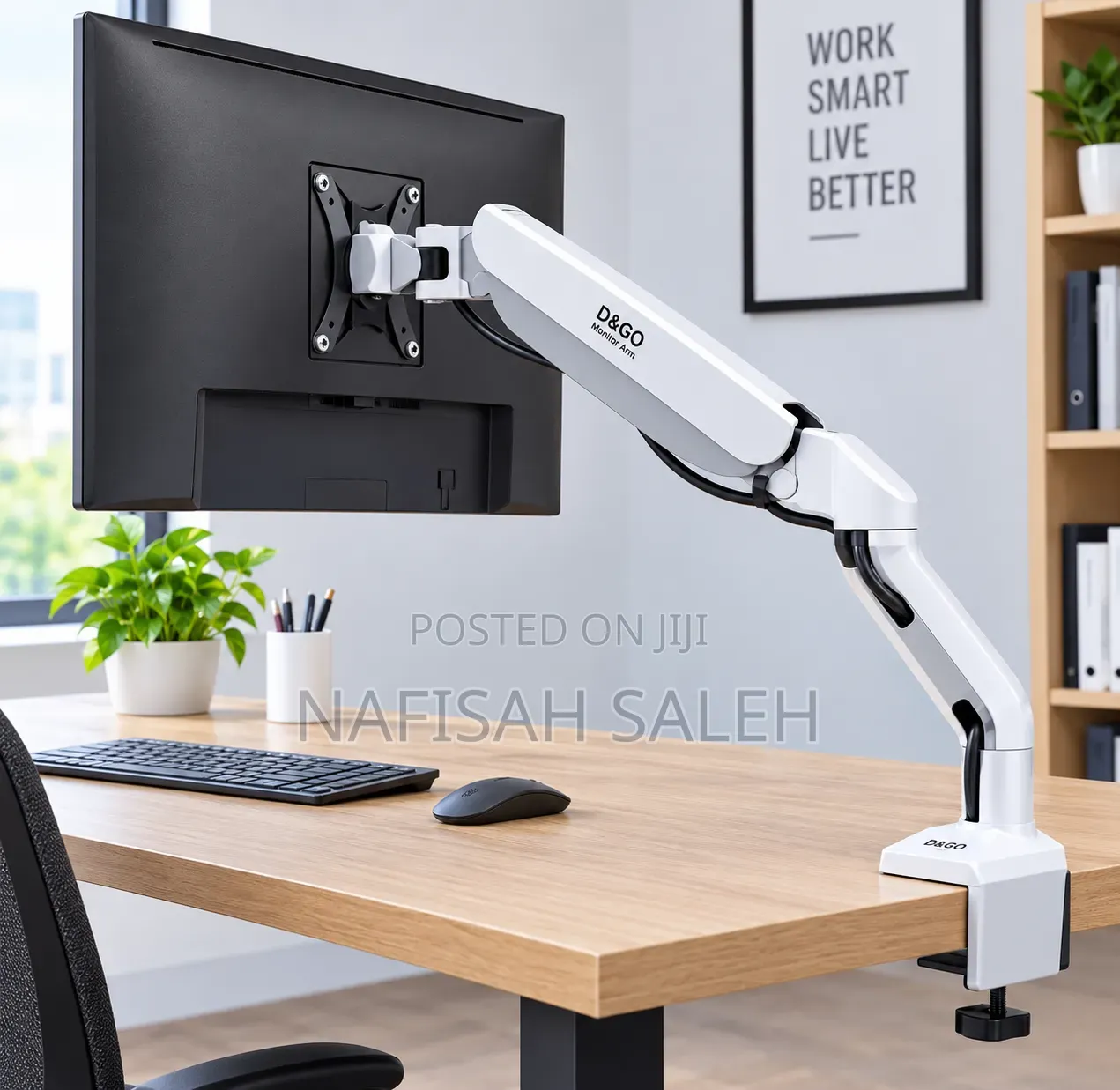 Adjustable Monitor Arm Mount for Office & Home Desk.