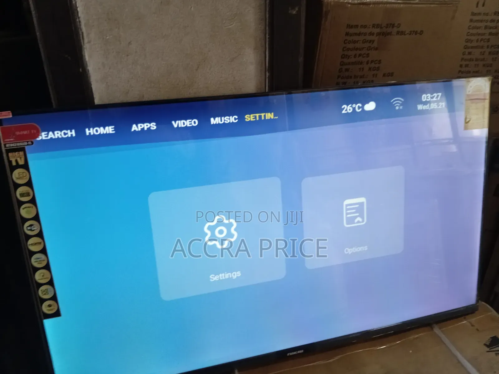 Nikai Frameless TV 43 Inch Smart Frameless TV