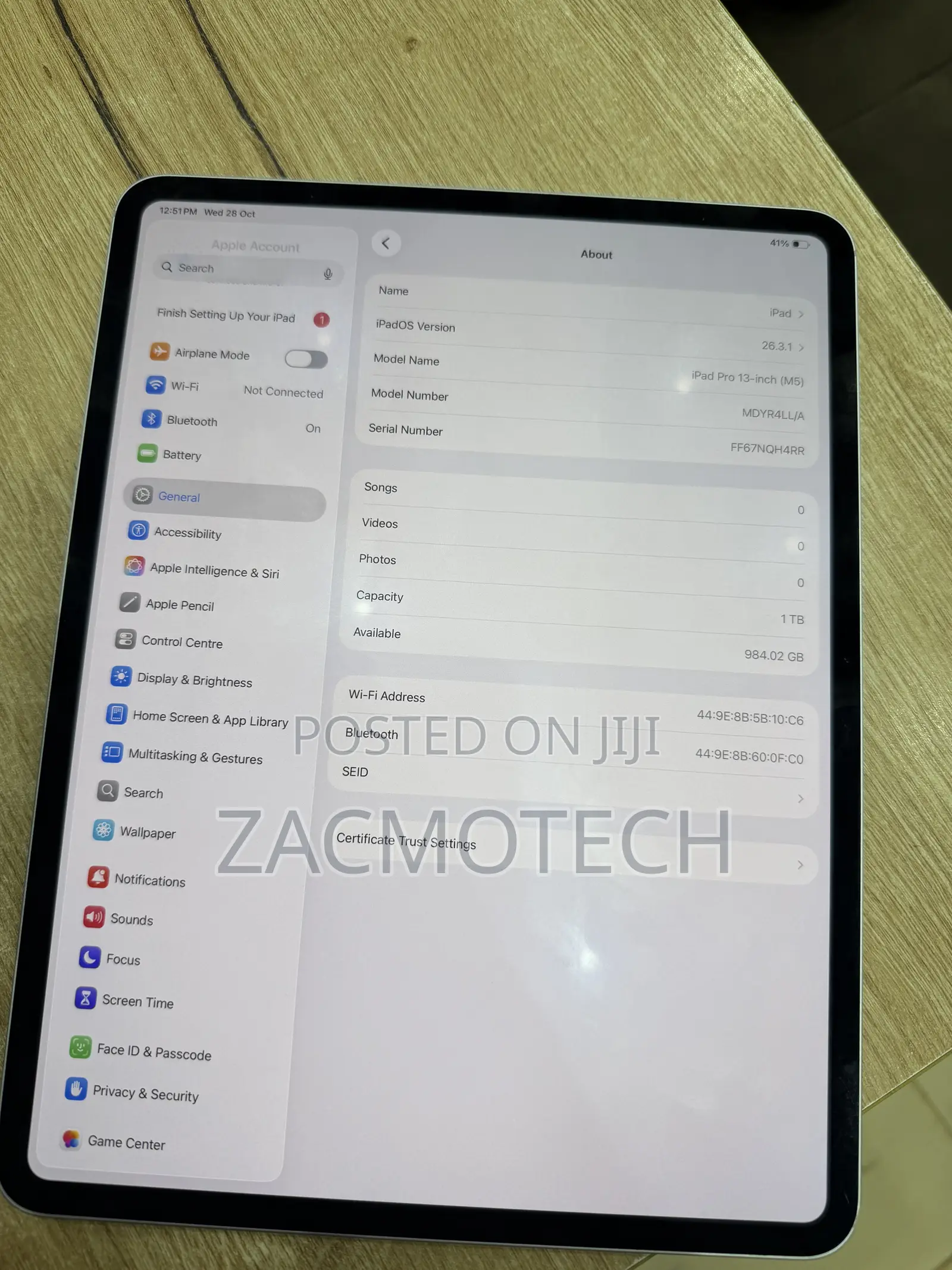 Apple iPad Pro 13 (2025) 1 TB Silver