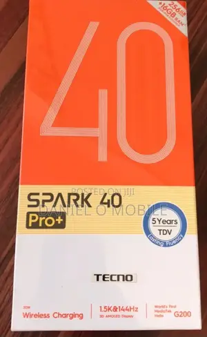 New Tecno Spark 40 Pro+ 256 GB Black