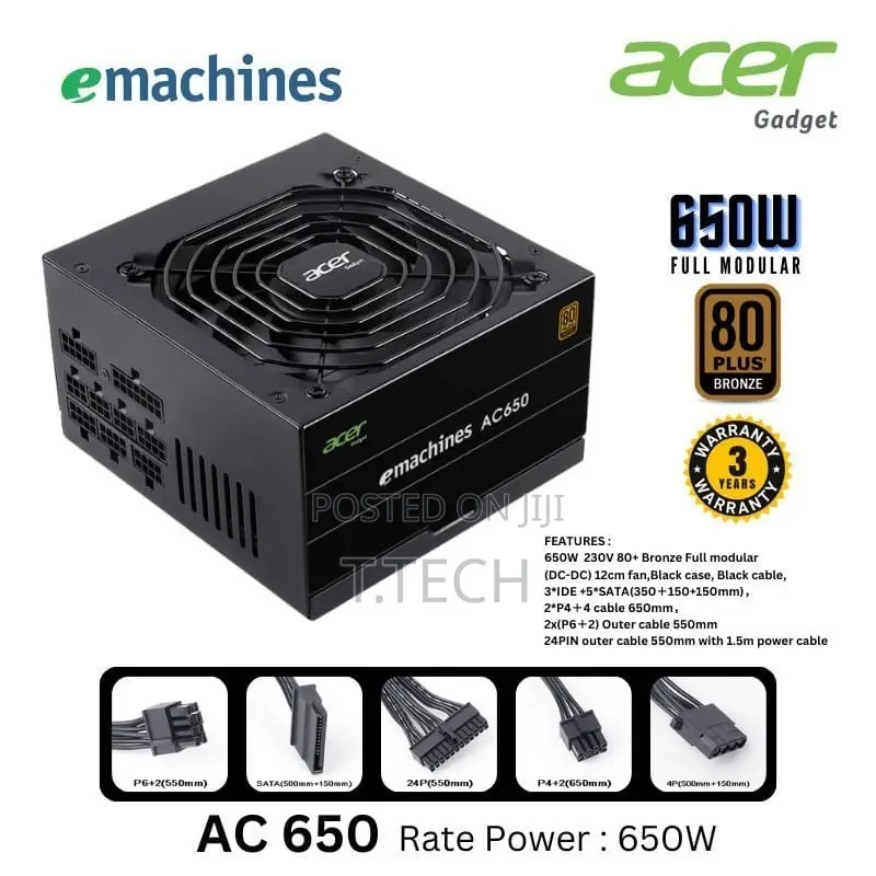 Acer 650W Full Modular Power Supply (PSU)