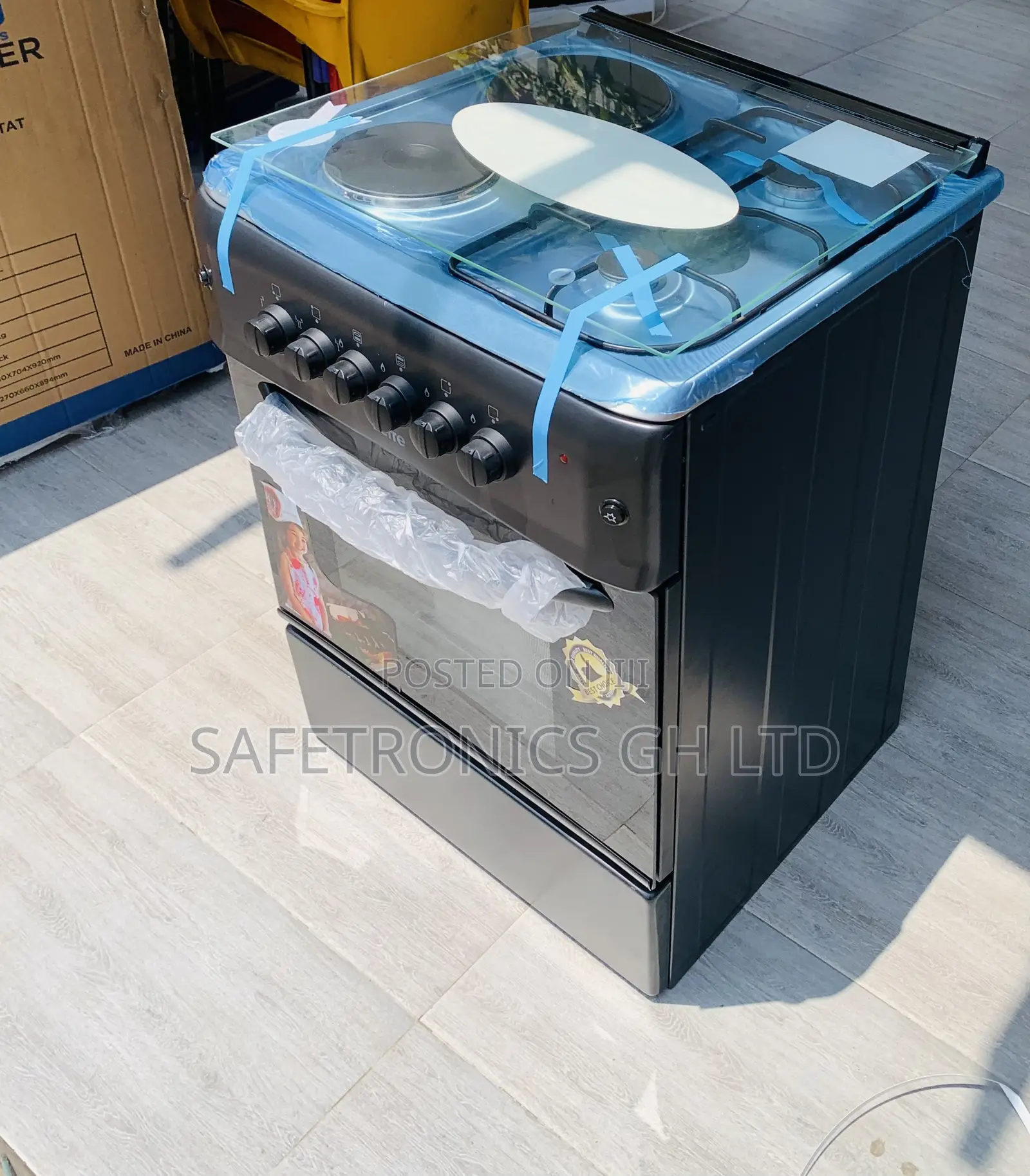 Unbeatable Black Ferre Glass Lid 2 Gas 2 Electric Cooker