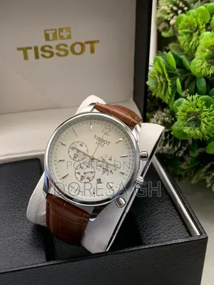 Tissot Chronograph Brown Leather Watch for Men