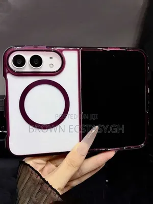 iPhone Duo Transparent Case With Burgundy Edges