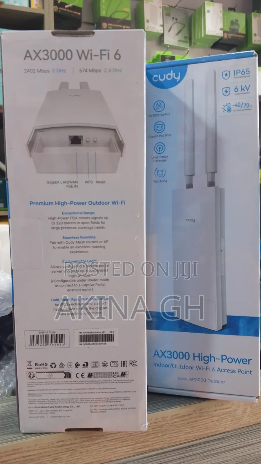 Cudy AX3000 Indoor/Outdoor Wifi 6 Access Point/Cudy AP3000 Outdoor