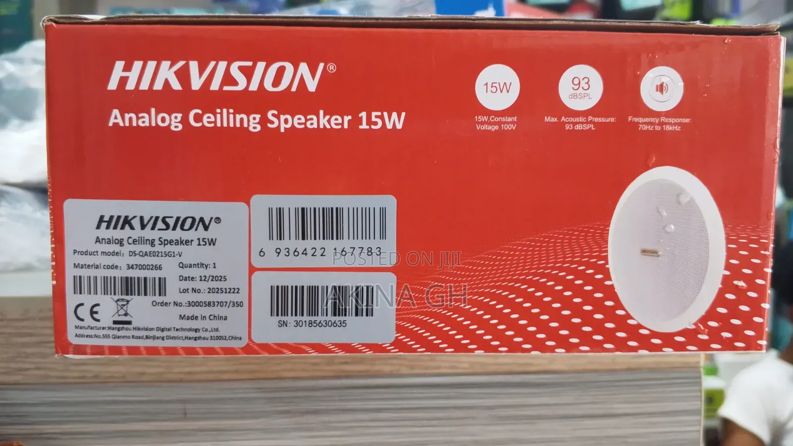 Hikvision Analog Ceiling Speaker 15w
