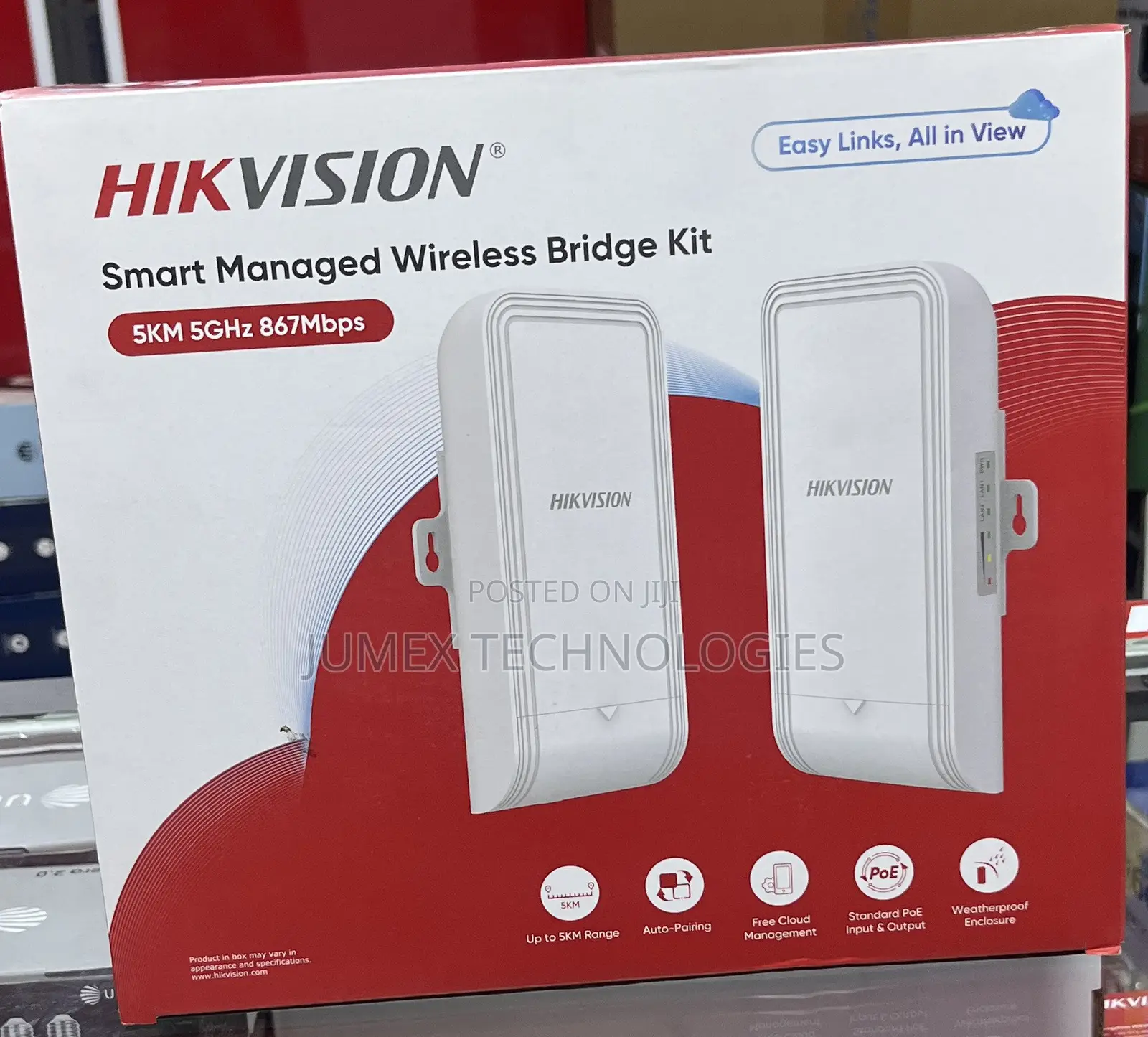 HIKVISION Smart Managed Wireless Bridge Kit 5KM 5GHz 867Mbps