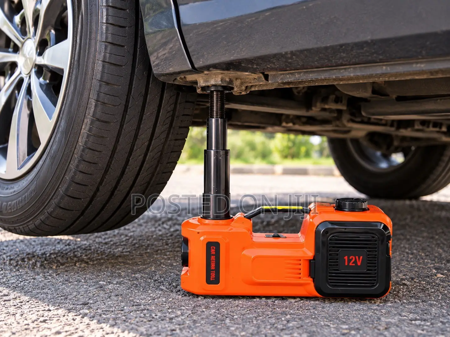 Electric Car Jack With Impact Wrench Complete Car Repair Kit Tire Pump