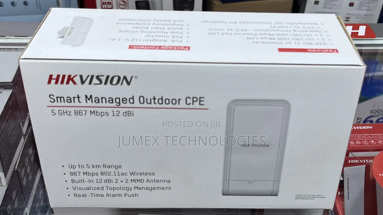 HIKVISION Smart Managed Outdoor CPE 5GHz 867 MBPS 12 Dani
