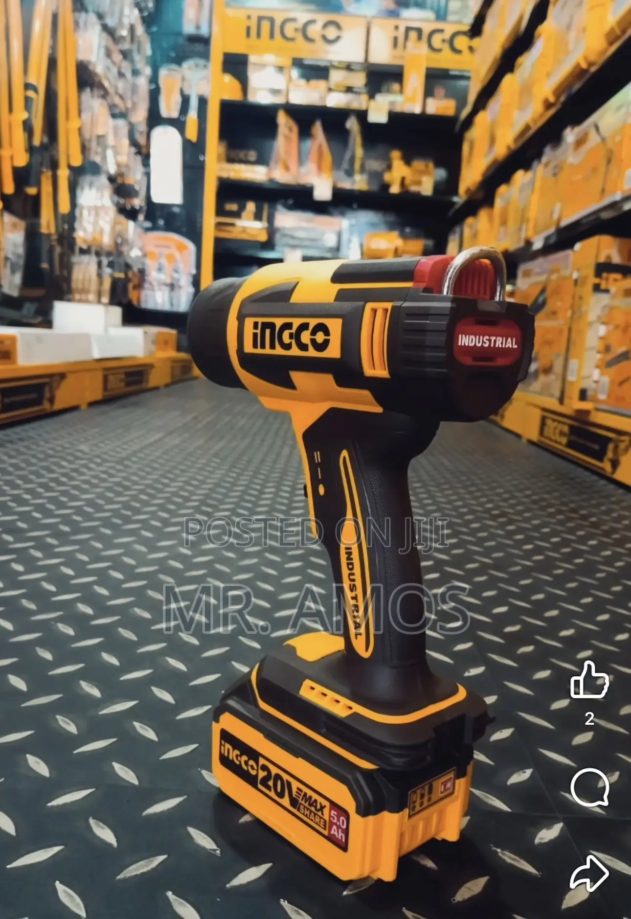 30-550 Degrees Cordless Heat Gun With Display &4PCs Addons - HGLI20035
