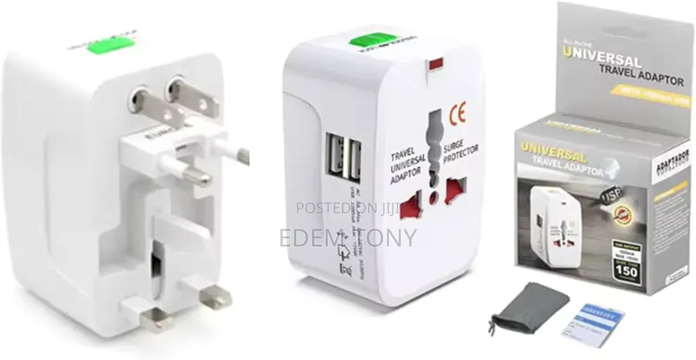 All-in-One Universal Travel Adapter With a Built-in USB Charging Port