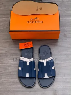 Hermes -Style H Strap Slide Sandals