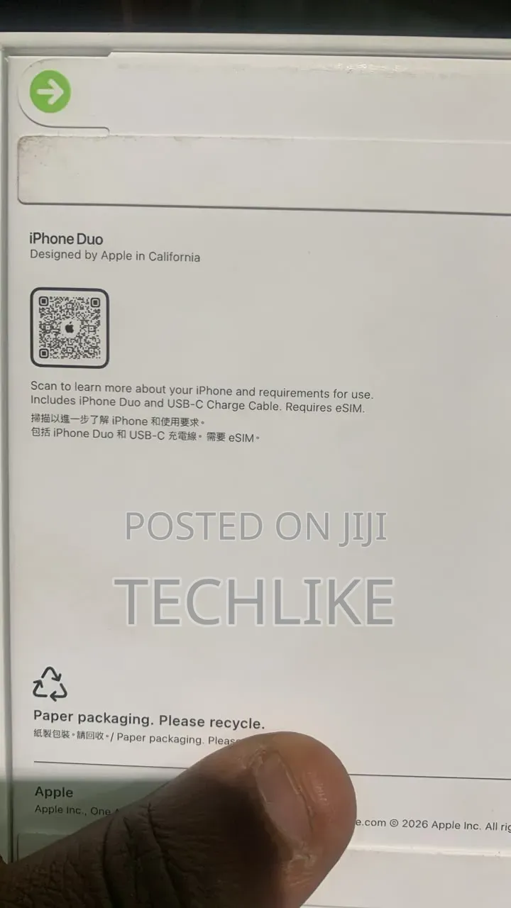 New Apple iPhone Duo 256 GB Black