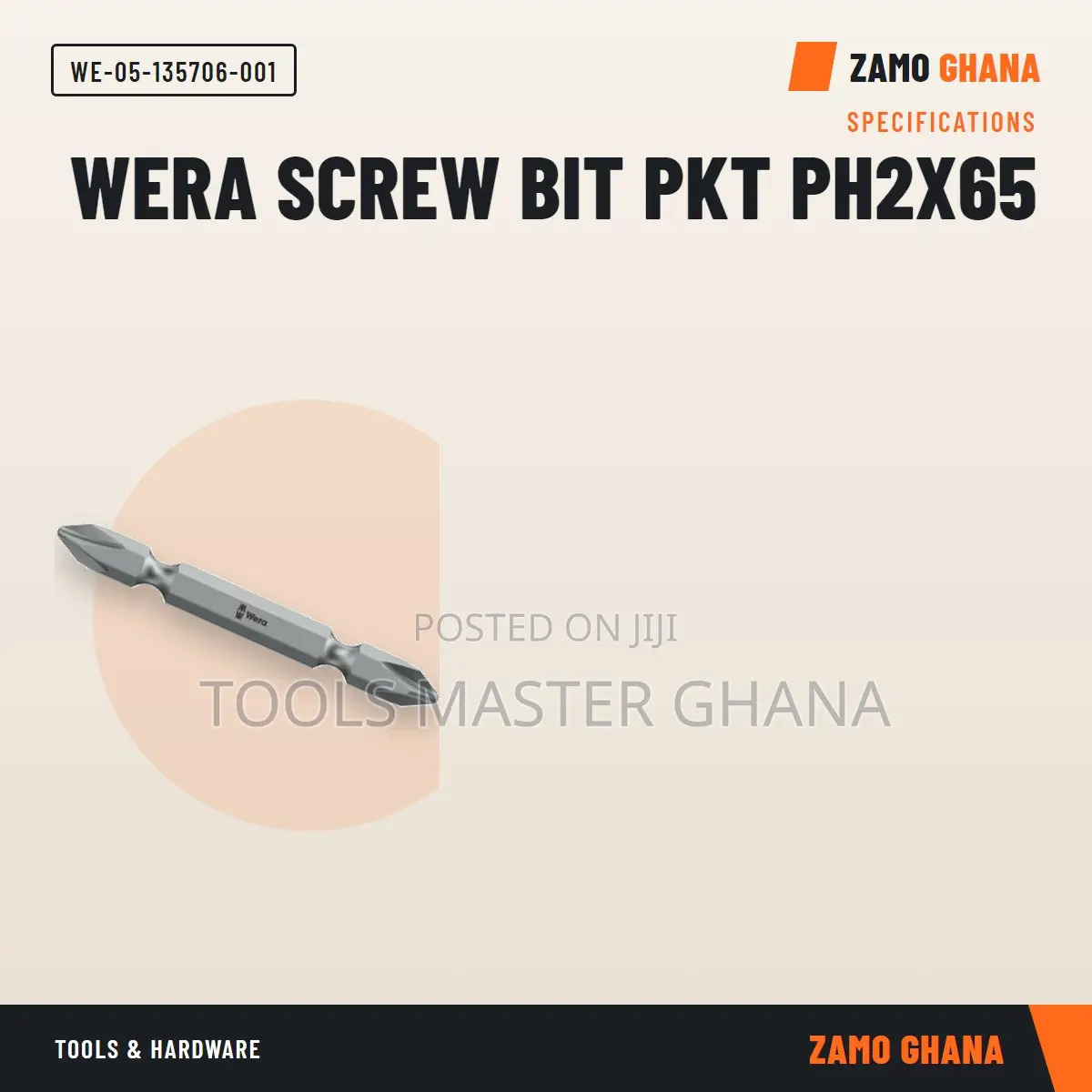 Wera Screw Bit PKT Ph2X65 - WE-05-135706-001