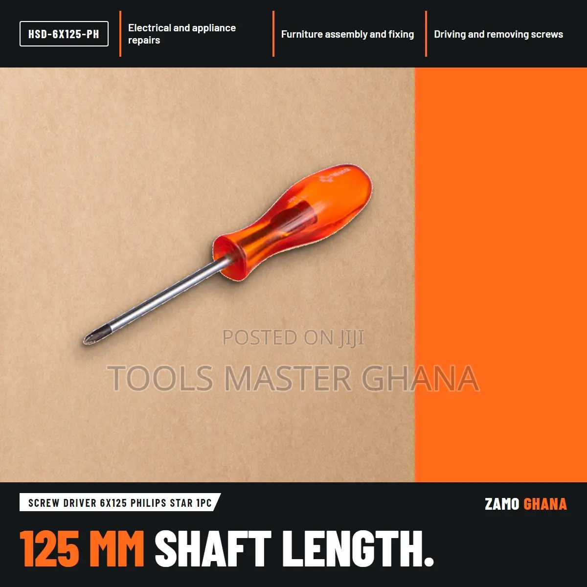 Screw Driver 6X125 Philips Star 1Pc - HSD-6X125-PH