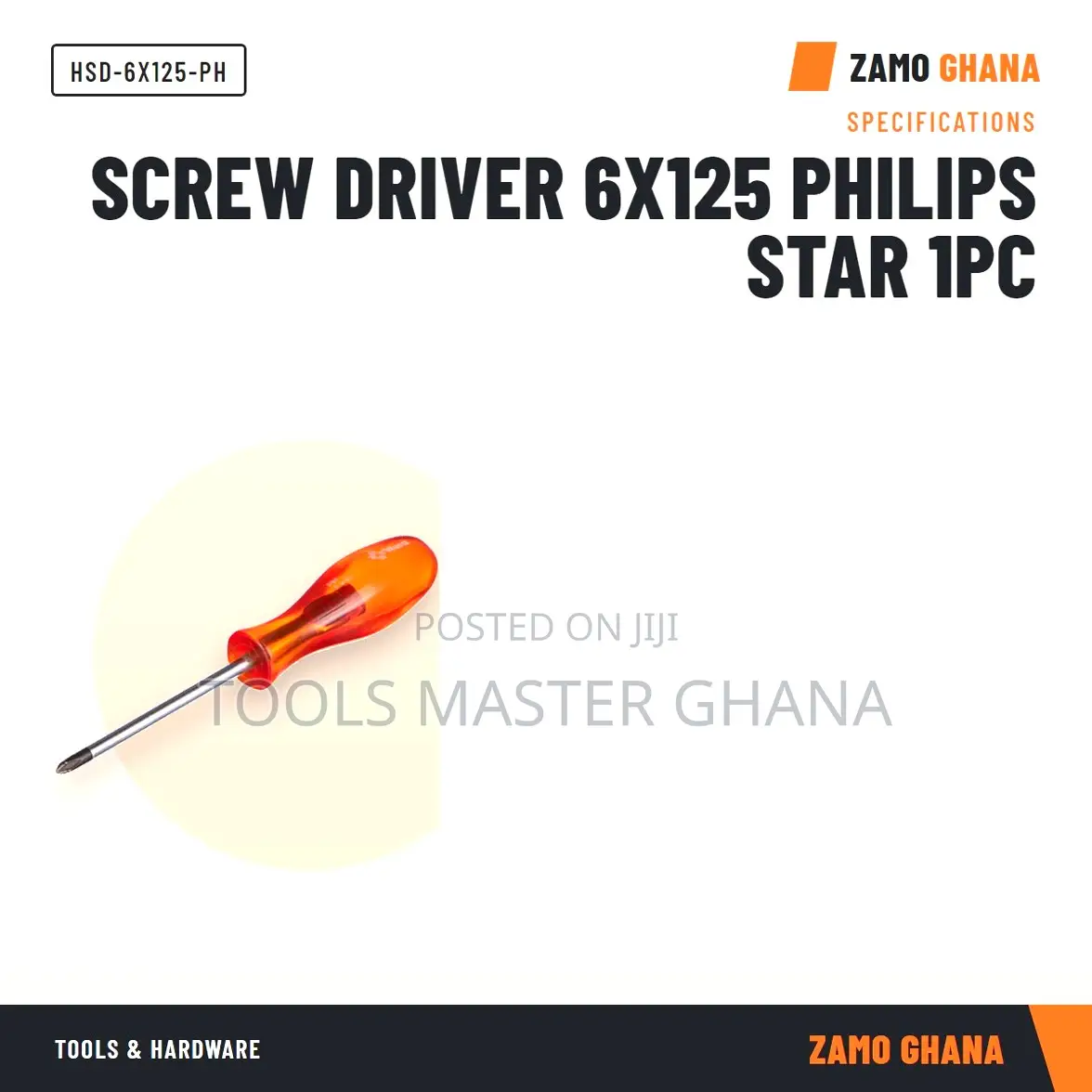 Screw Driver 6X125 Philips Star 1Pc - HSD-6X125-PH