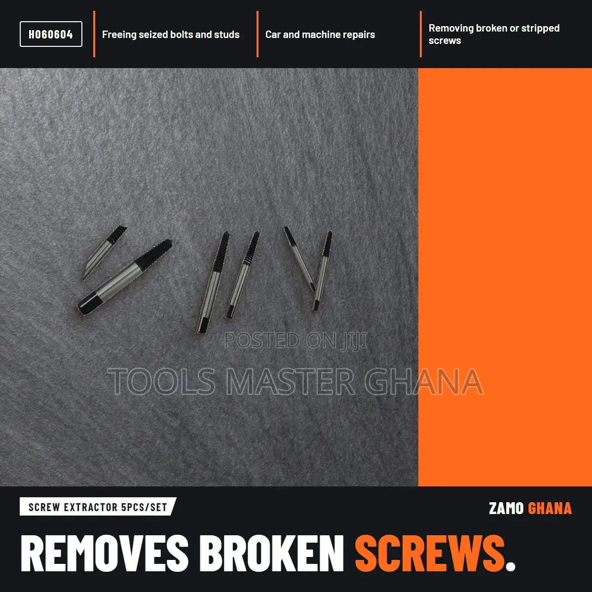 Screw Extractor 5Pcs/Set - H060604