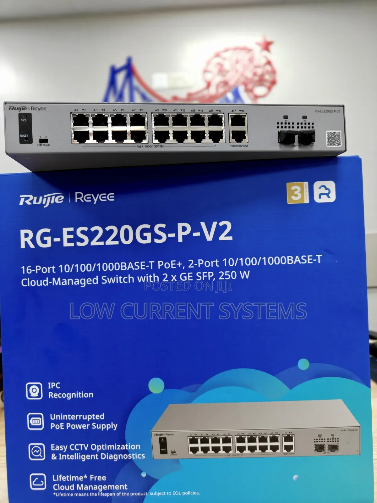 Ruijie Free Cloud Managed Networking Switch 250W POE+ Gigabit Managed