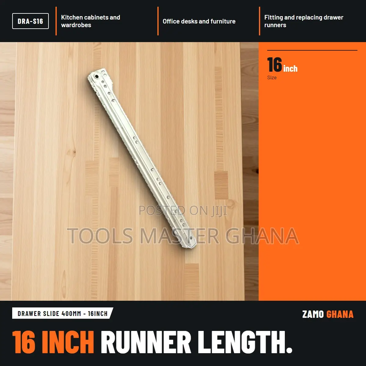 Drawer Slide 400Mm - 16Inch - DRA-S16