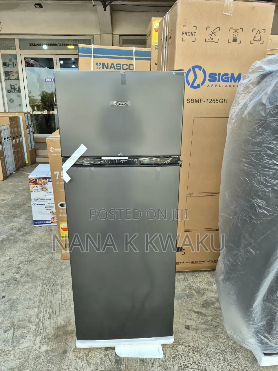 Top Freezer Stainless Steel Sigma 205litres Fridge