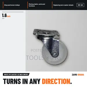 White Pp Caster 1.6 Inch Swivel - 121-40