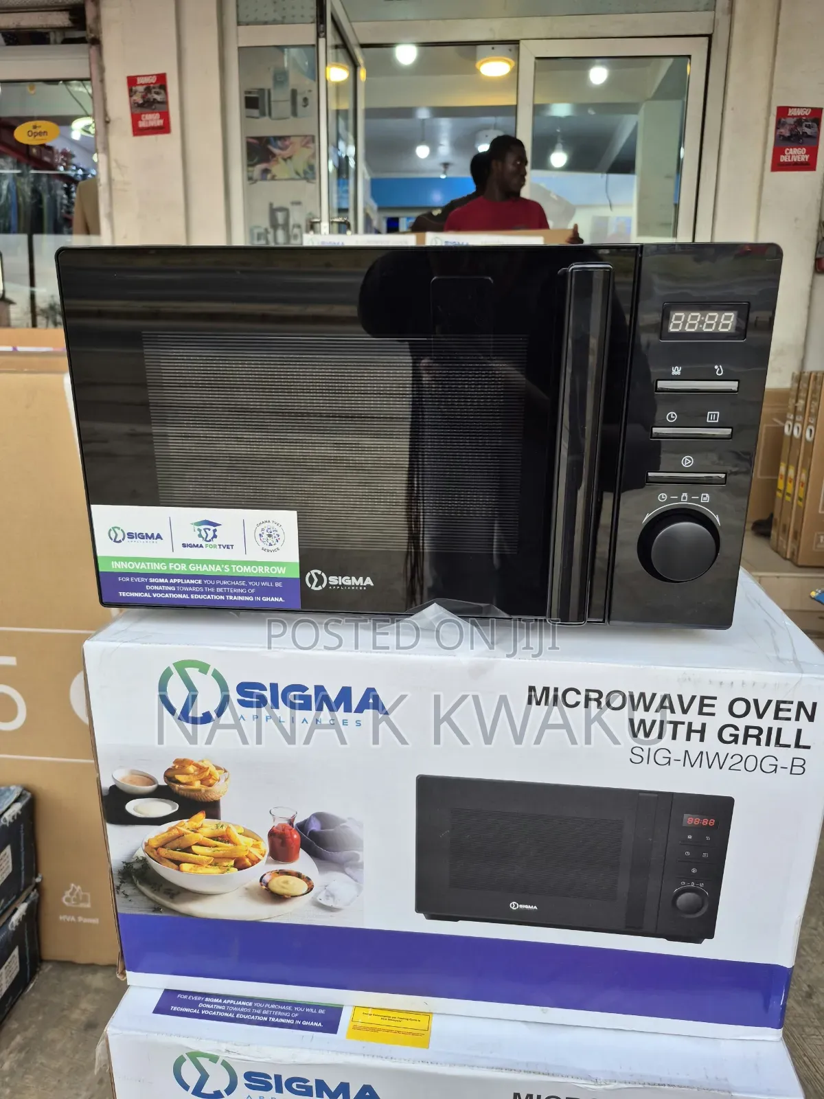 Black Sigma 20litres Microwave Stainless Steel