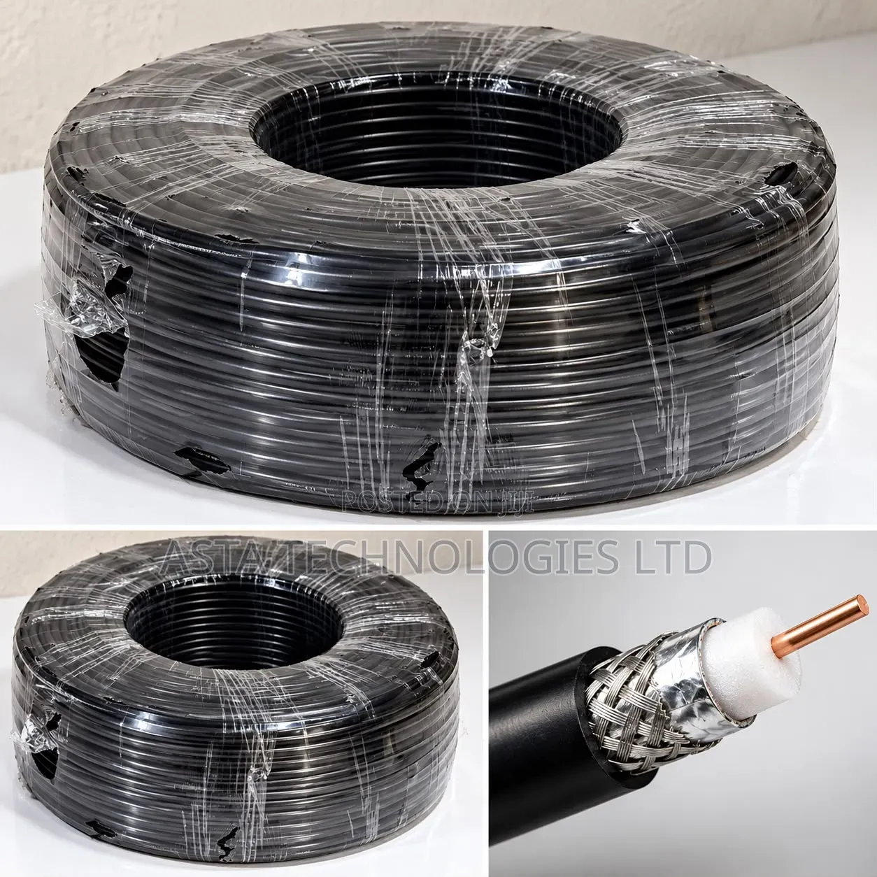 Coaxial RG59 Cable With 2C 100Mtr