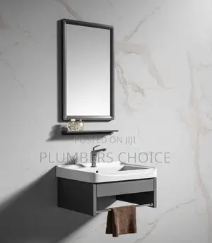 4cm Hanging Basin With Mirror and Shelves