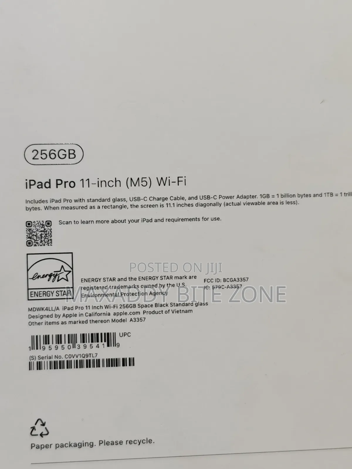 New Apple iPad Pro 11 (2025) 256 GB Black