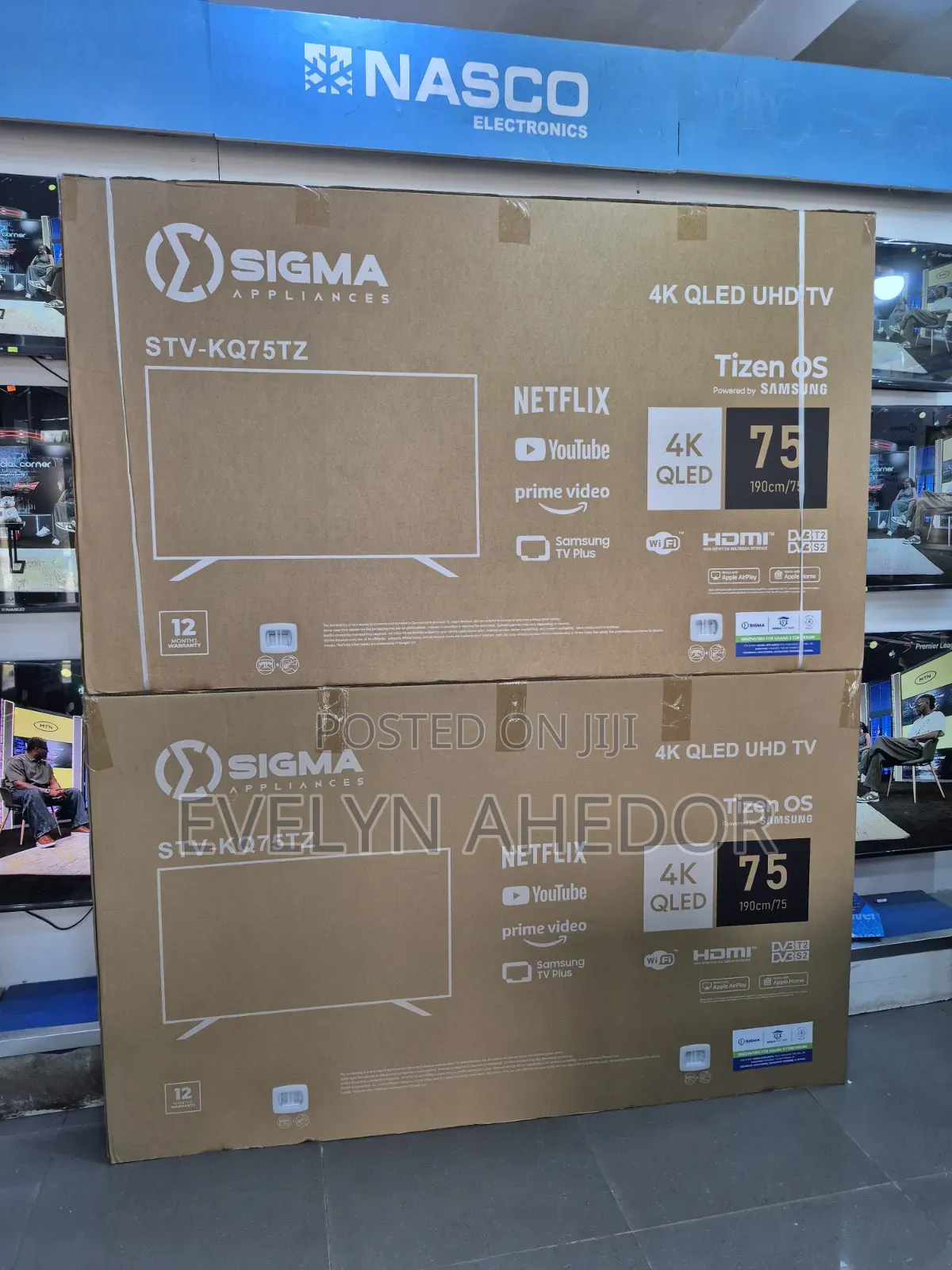 75 Inches Sigma Qled 4k UHD Brand New for Sale