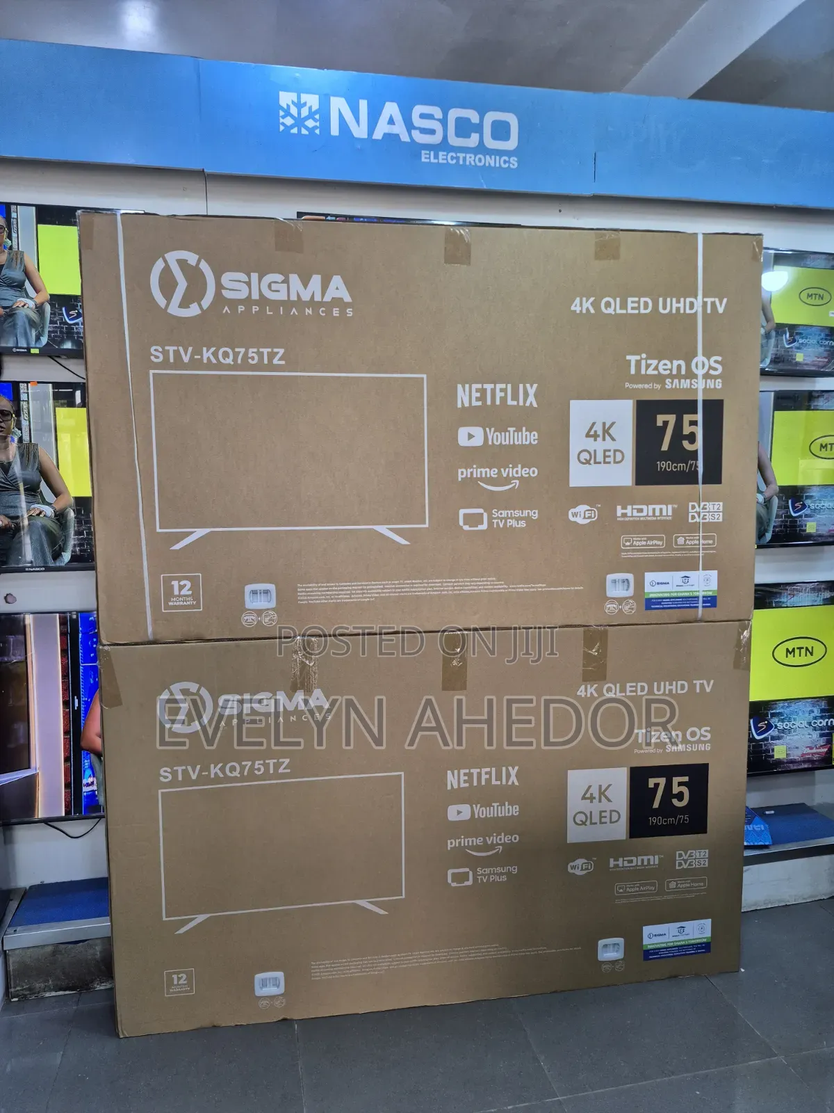 75 Inches Sigma Qled 4k UHD Brand New for Sale