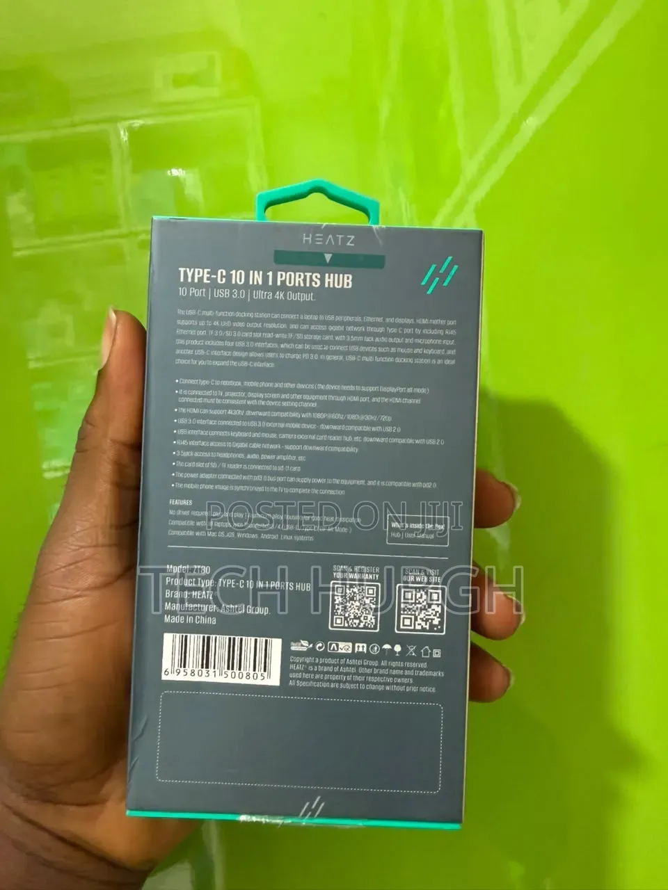 Heatz Zt90 USB-C to HDMI +Aux +Pd100w Adapter