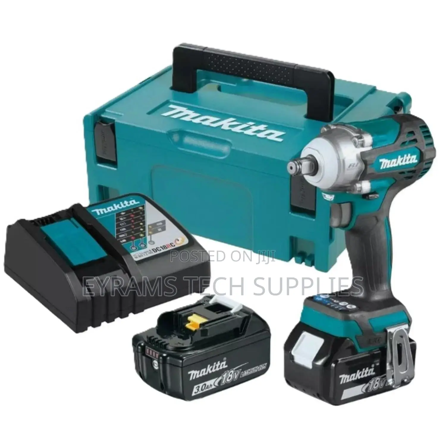 Makita DTW300RFJ 18V BL LXT Cordless Impact Wrench With 2x 3Ah