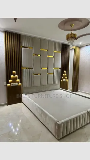 USA Design Queen Size Bed Frame With Side Drawers