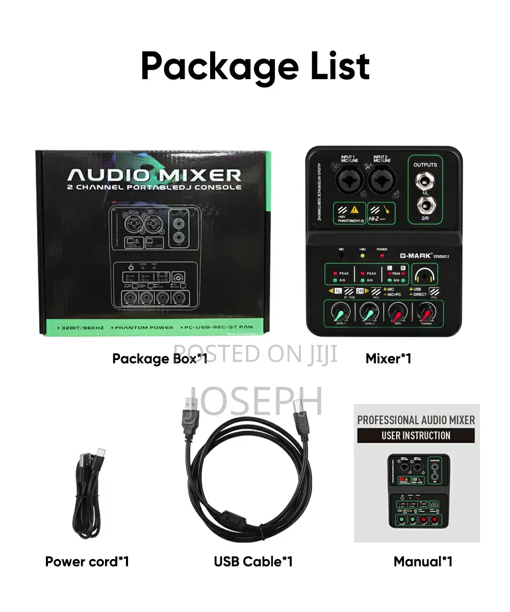 G Mark Studio 2 Mixer 2 Channels